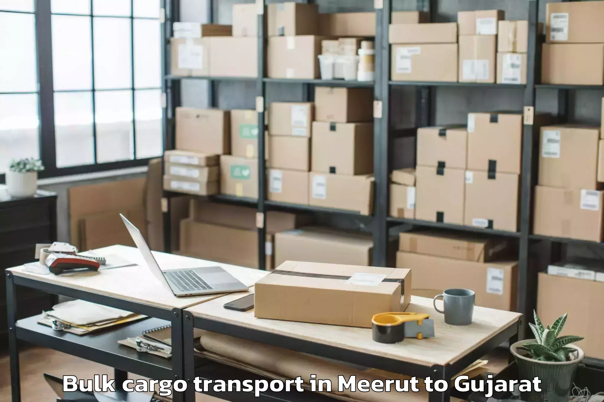 Affordable Meerut to Jasdan Bulk Cargo Transport